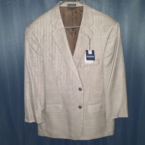 Stafford Essentials Sport Coat Plaid 44S